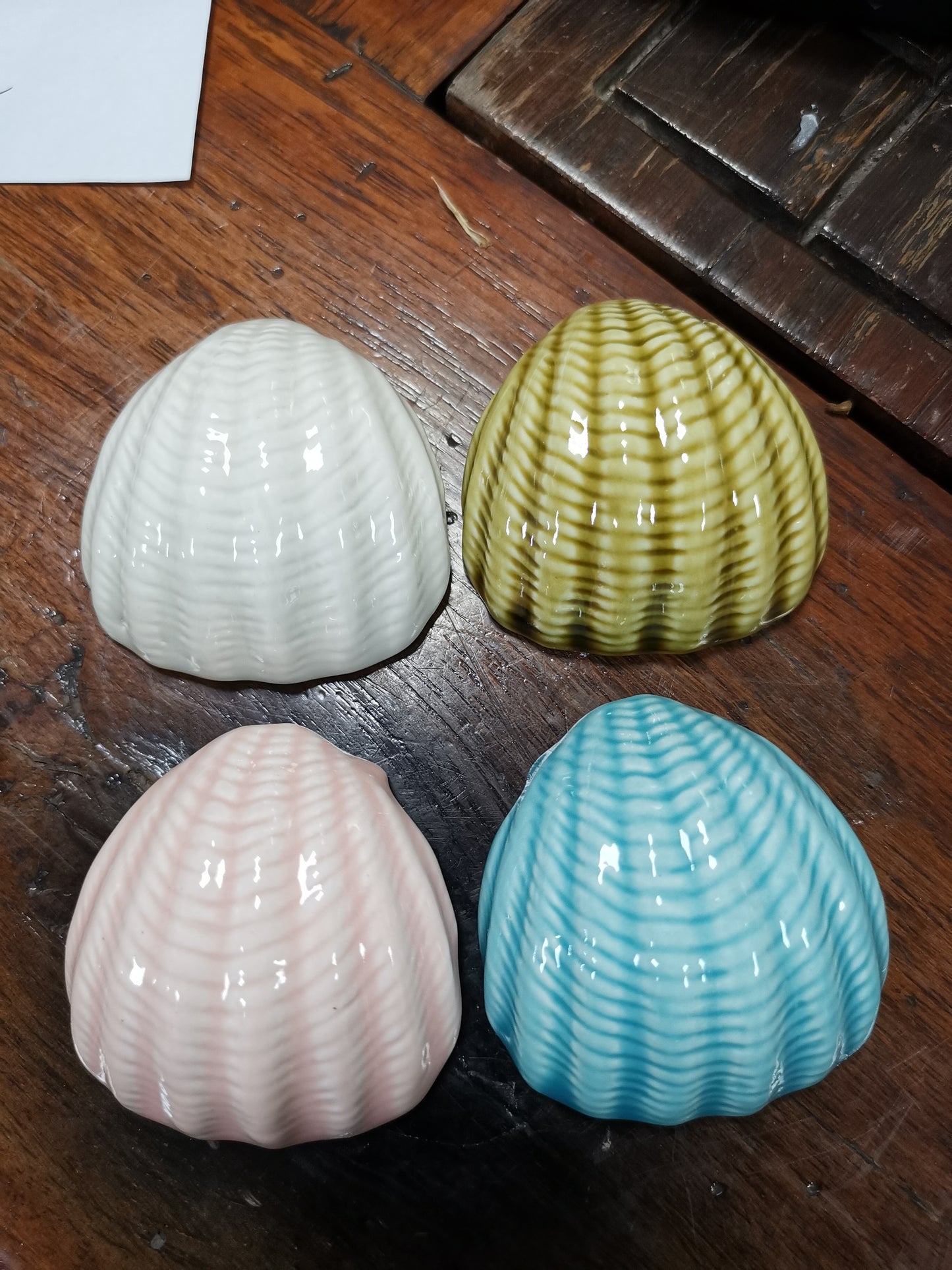 2 Sea Shell Porcelain Toilet Bolt Covers